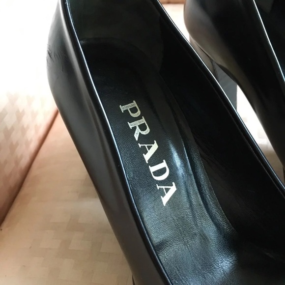 VINTAGE Prada Square Toe Heels - Picture 3 of 5